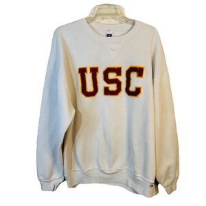 Vintage University Of Southern‎ California XL Crewneck Sweatshirt White USC